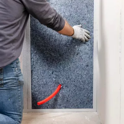 Pose de panneau PAVACELL P sur un chantier