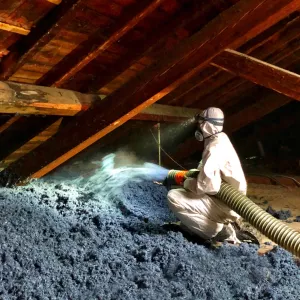 Soufflage de laine de coton en vrac