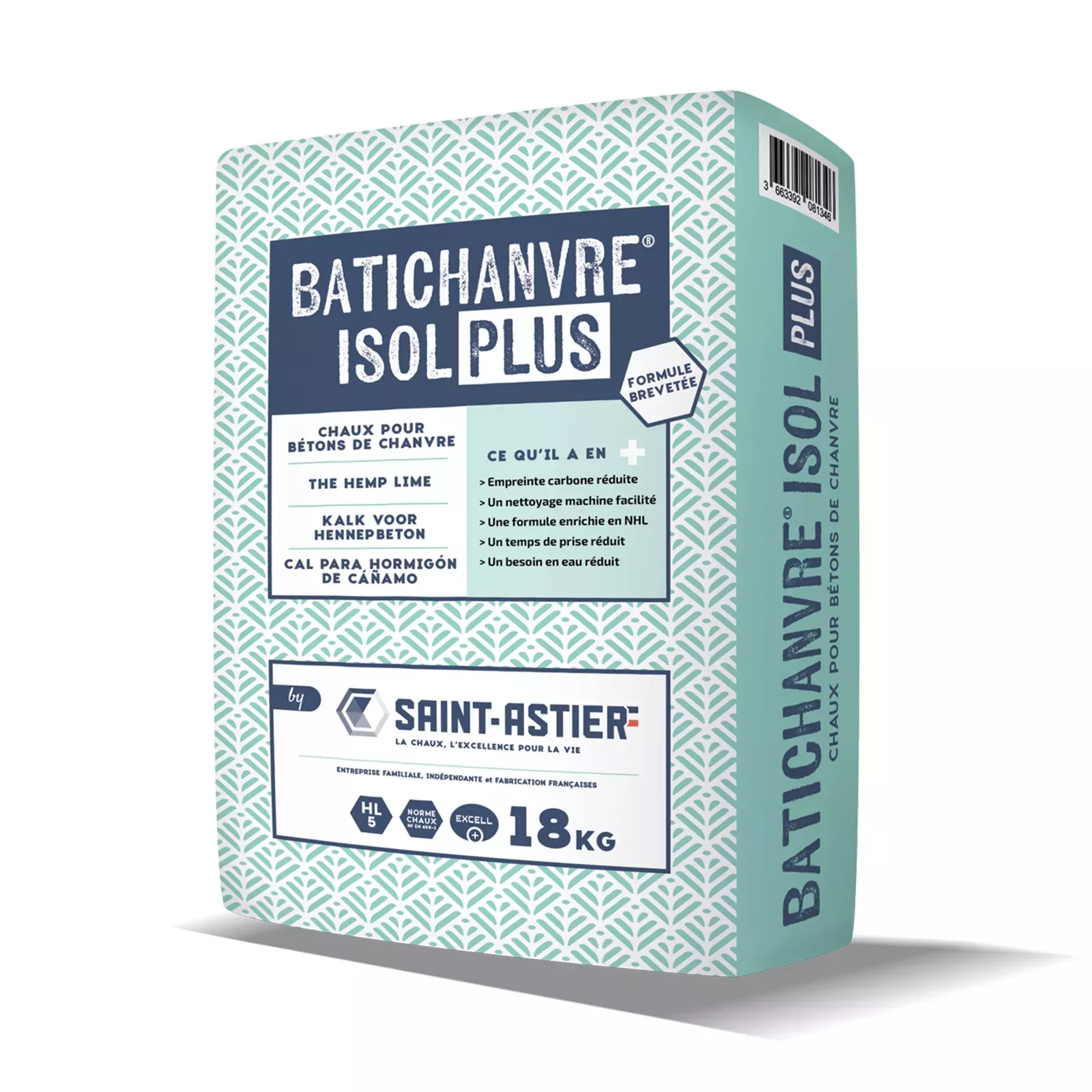 Chaux pour les bétons de chanvre - Saint-Astier BATICHANVRE ISOL PLUS
