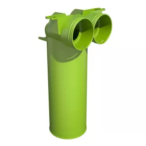 Té de raccordement 90° pour 2 conduits circulaires et bouche de ventilation ronde - BRINK Air Excellent System