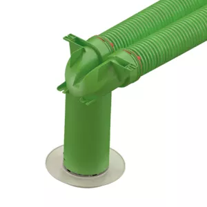 Té de raccordement 90° pour 2 conduits circulaires et bouche de ventilation ronde - BRINK Air Excellent System