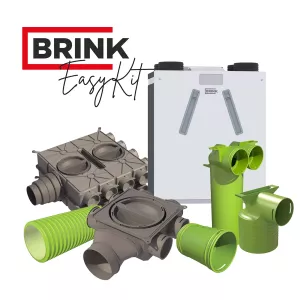 Kit complet de ventilation double flux haut rendement - BRINK EASYKIT EASE 200