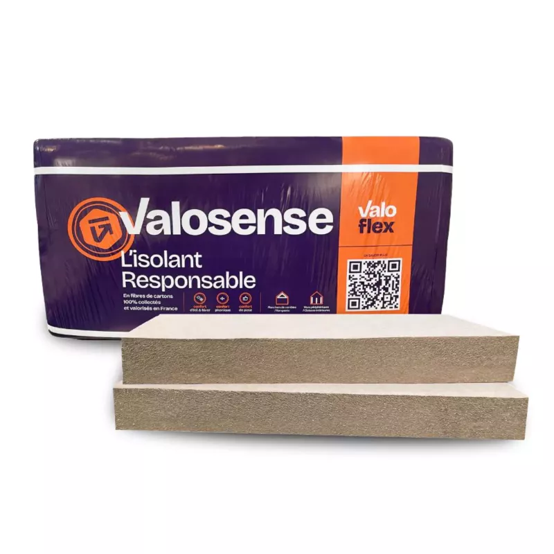 Panneau isolant en fibres de cartons recyclés - Valosense Valoflex