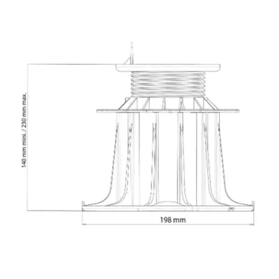 Plot réglable HL 140/230 pour lambourde - Jouplast Essentiel