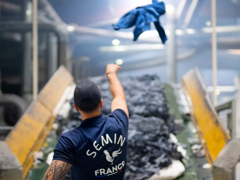 usine de recyclage de textile pour l'isolation Semin