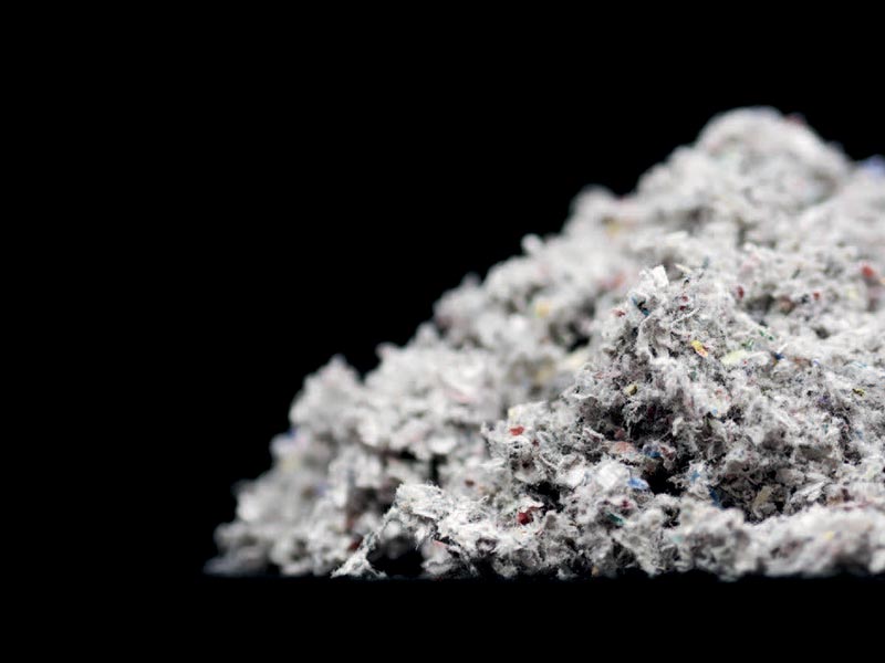 Ouate de cellulose à partir de papier recyclé